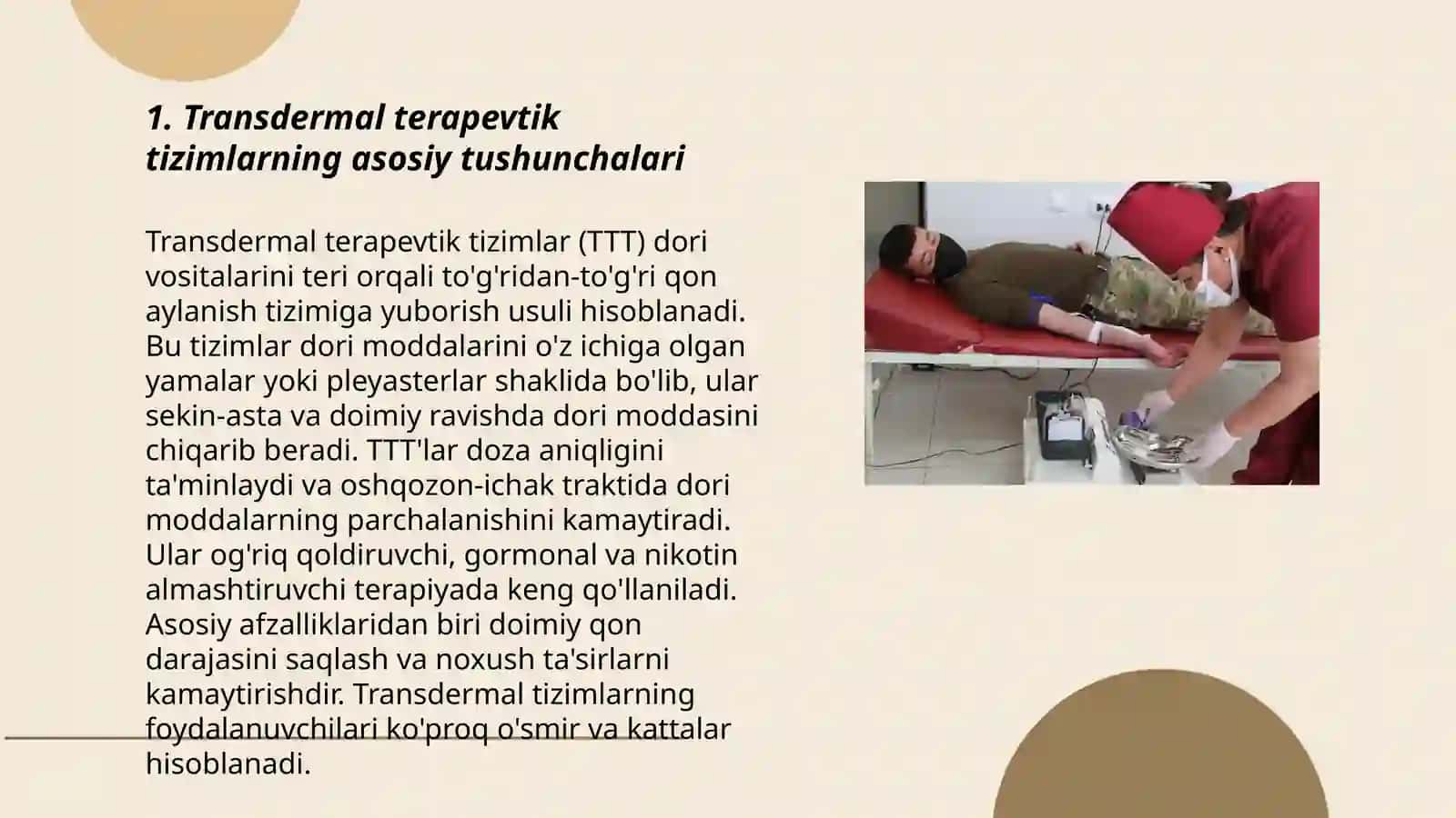 Transdermal terapevtik tizimlar. Texnologik xususiyatlari 3