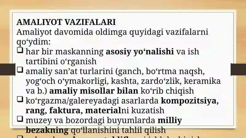 Amaliysan’at va madaniy maskanlarda amaliyot (praktika) natijalari 3