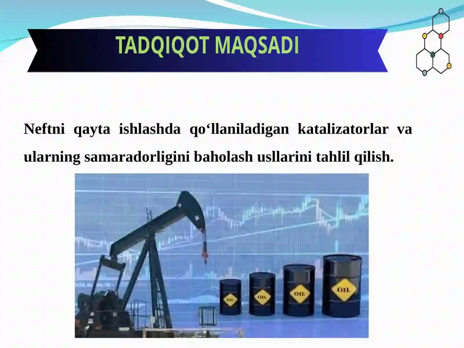 Neftni qayta ishlashda qoʻllaniladigan katalizatorlar va ularning samaradorligini baholash 3