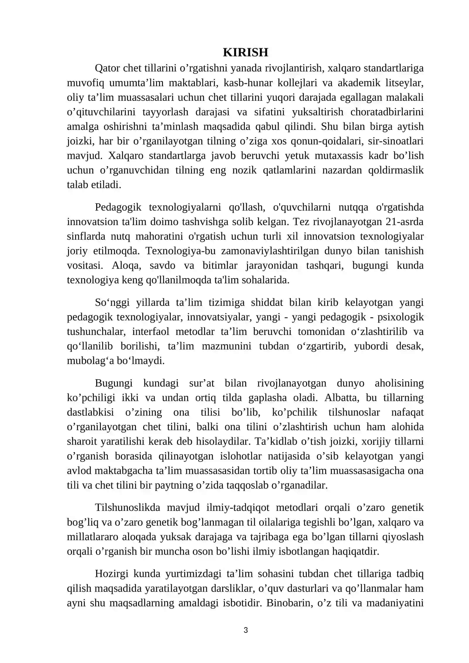 GAPIRISHNI O’RGATISHDA PEDAGOGIK TEXNALOGIYALARNI, INNOVATSION TA’LIMNI QO’LLASH 3