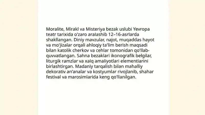 MoraliteMirakl Misteriya bezak uslubi 3