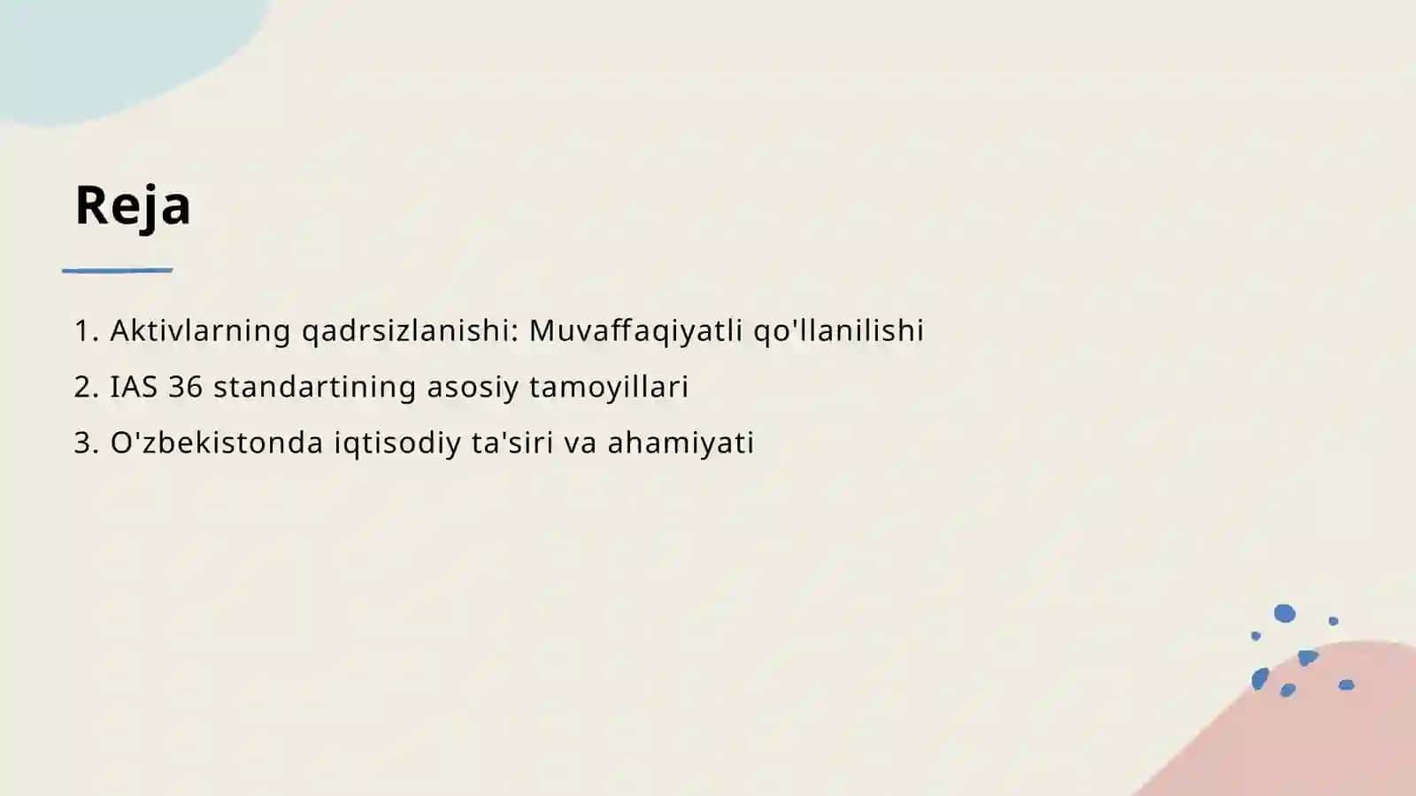 Aktivlarning qadrsizlanishi standartinig mazmuni va qo'llanilishi 3