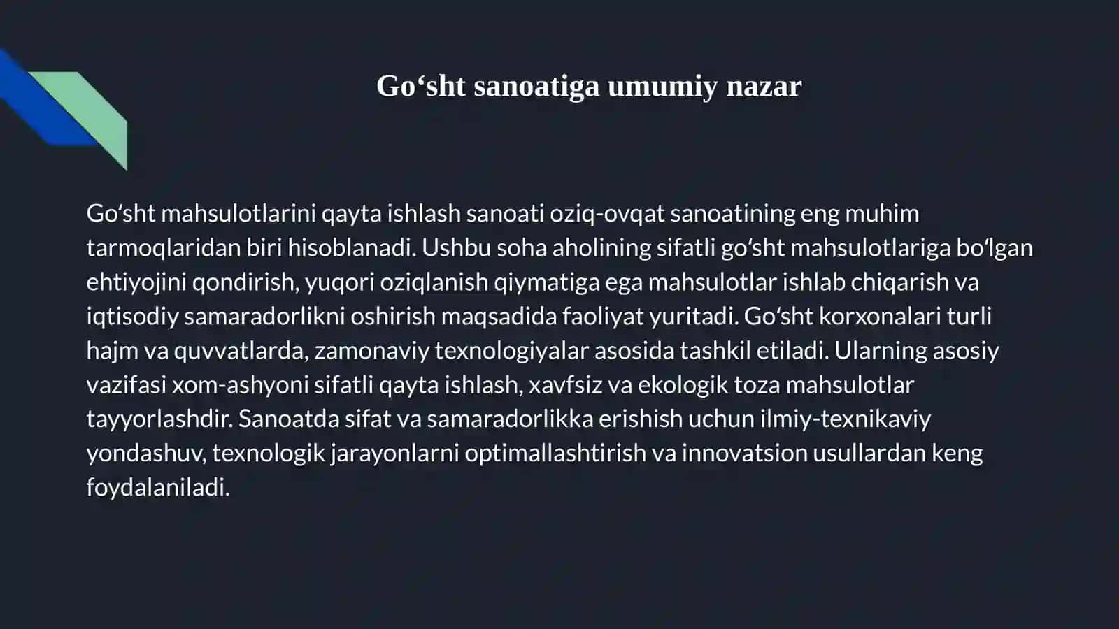 Goʻsht korxonalarini turlari va jarayonlari 3