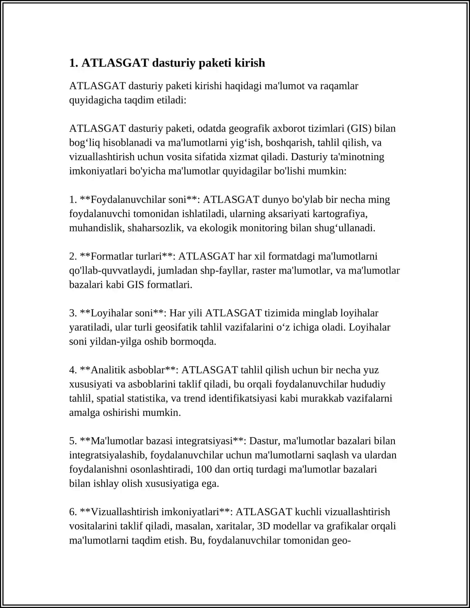 ATLASGAT DASTURIY PAKETI VA UNDAN FOYDALANISH 3