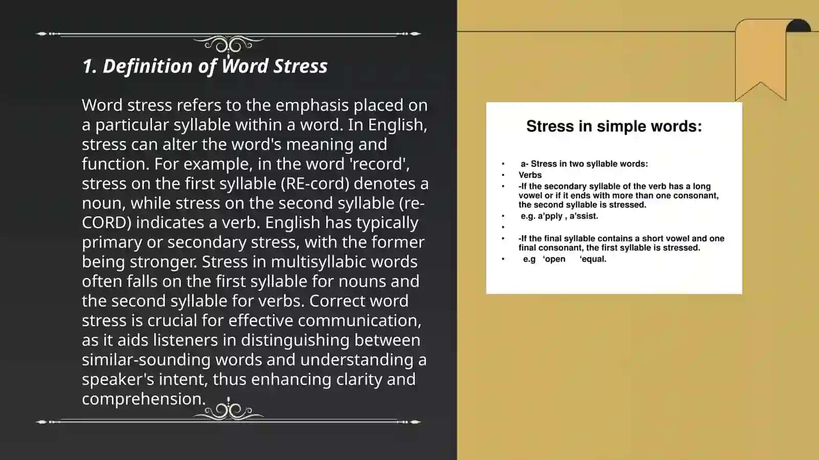 Introducing word stress 3