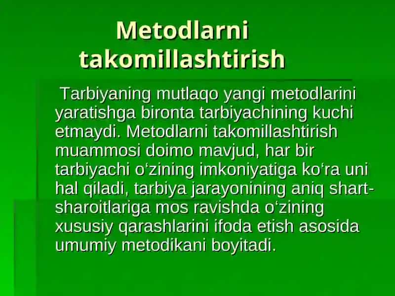 Xalq pedagogikasida tarbiya metodlari va vositalari 3