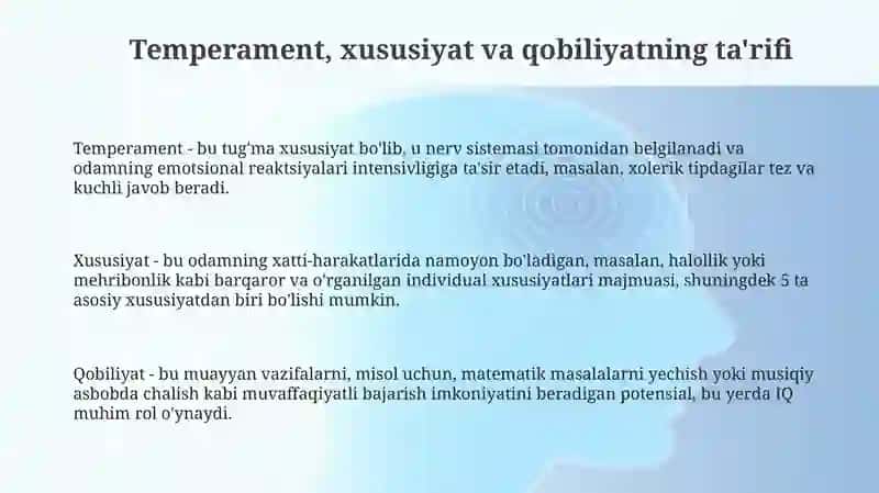 Temperament xarakter va qobiliyat 3