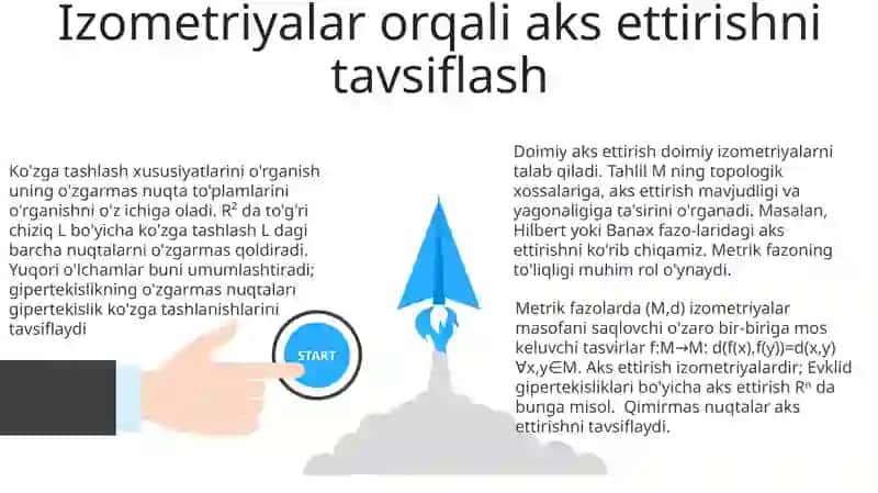 Metrik Fazolar va Izometriyalar 3