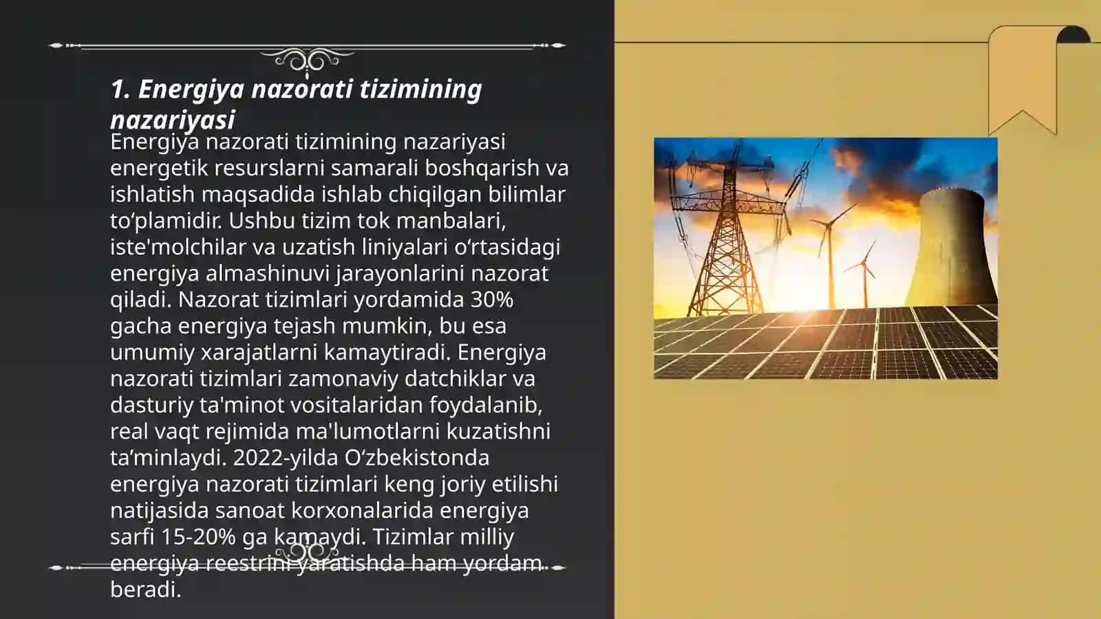 Elektir taminoti tizimida energiya nozorati va hisobni tushunchasi 3