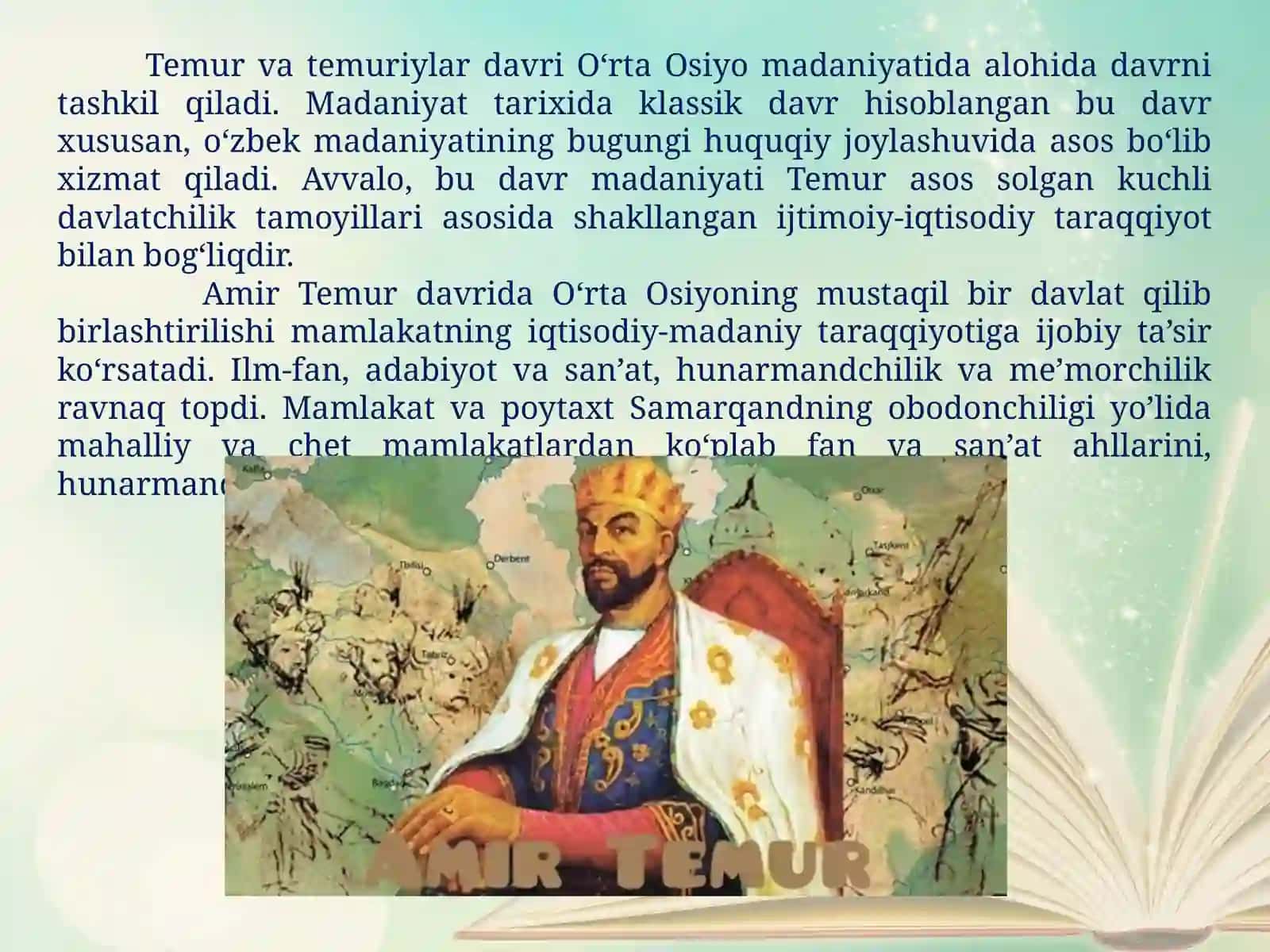 Temur va Temuriylar Davri Madaniyati 3