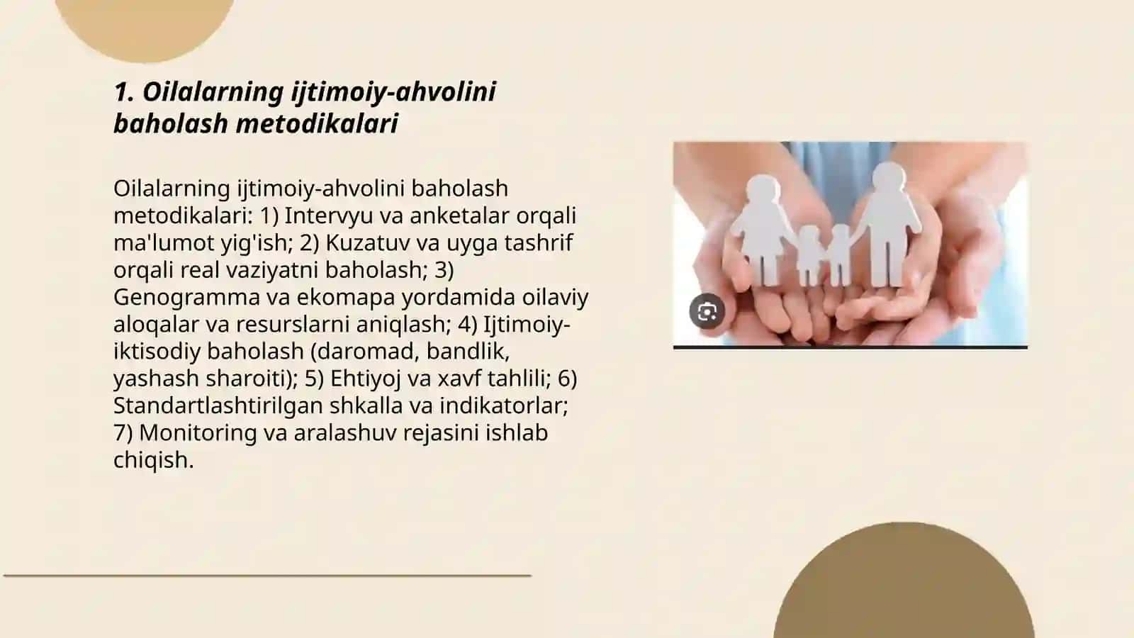 Oilalarning ijtimoiy-ahvolini baholash metodikalari 3