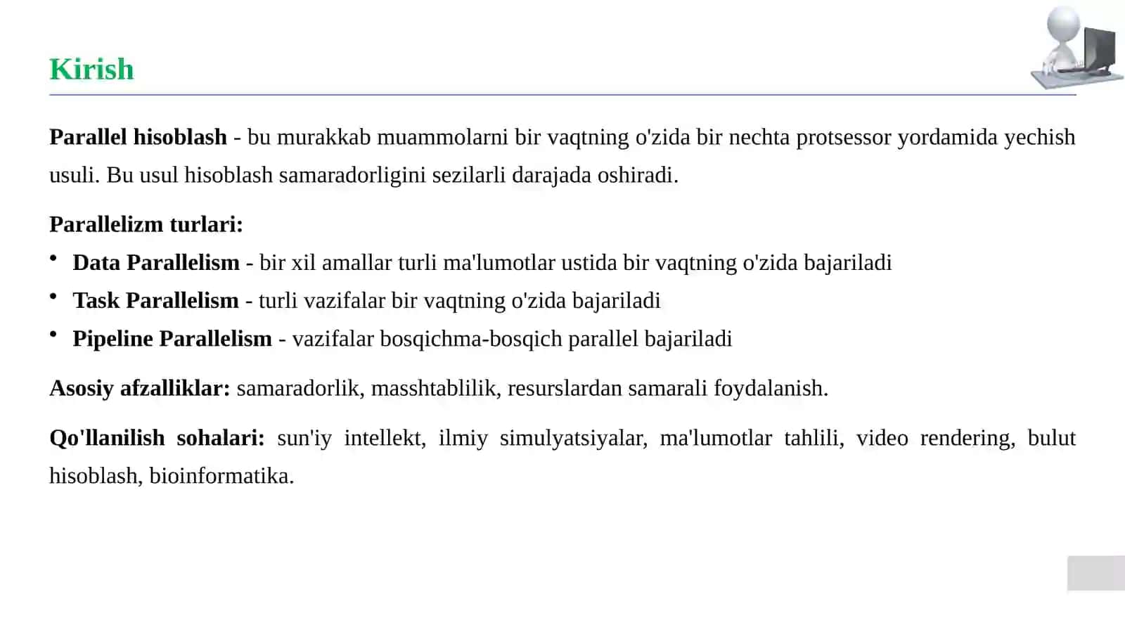 Paralel hisoblash tizimlarining zamonaviy apparat vositali tahlili 3