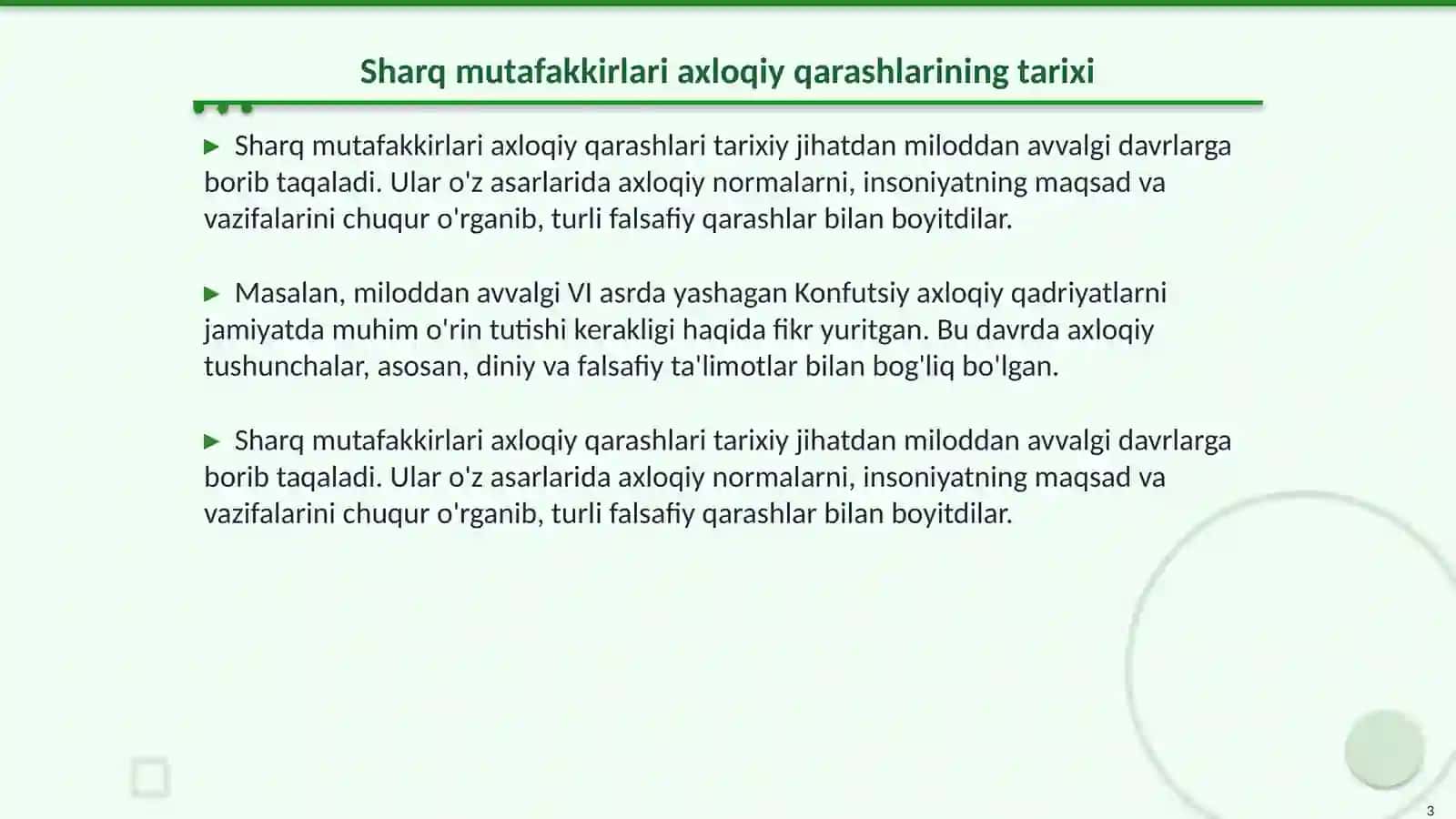 Sharq mutafakkirlari ning axloqiy qarashlari 3