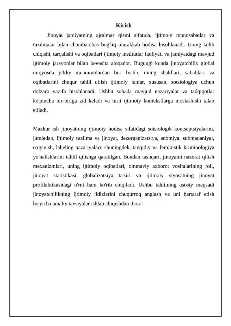 Jinoyatchilikning sotsial hodisa sifatidagi sotsiologik konsepsiyalari 3