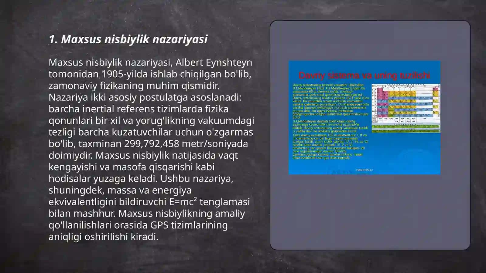 Maxsus nisbiylik nazariyasi 3