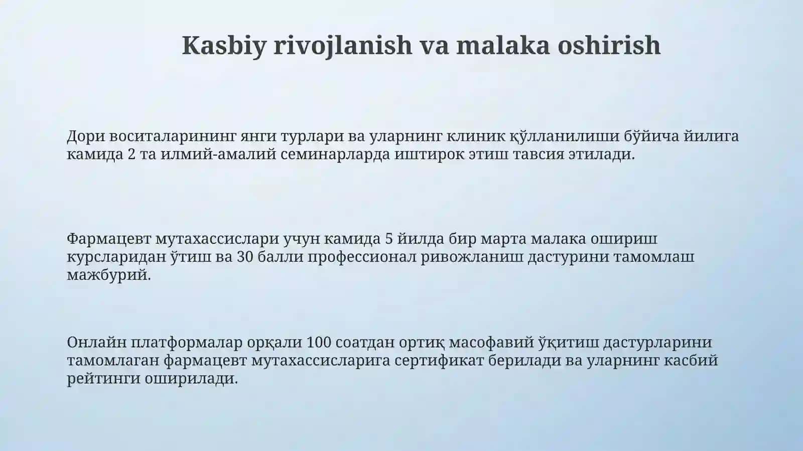 Farmatsevt mutaxassisning dori ta'minoti tizimidagi roli 3