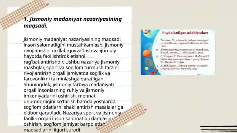 Jismoniy madaniyat nazaryasi va metodikasi fanining maqsadi hamda vazifalari 3