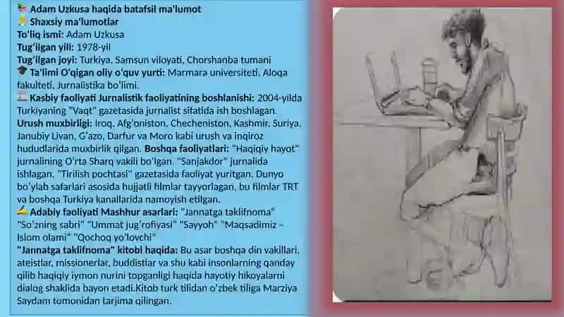 “Jannatga taklifnoma” — turk yozuvchisi Adam Uzkusa. 3
