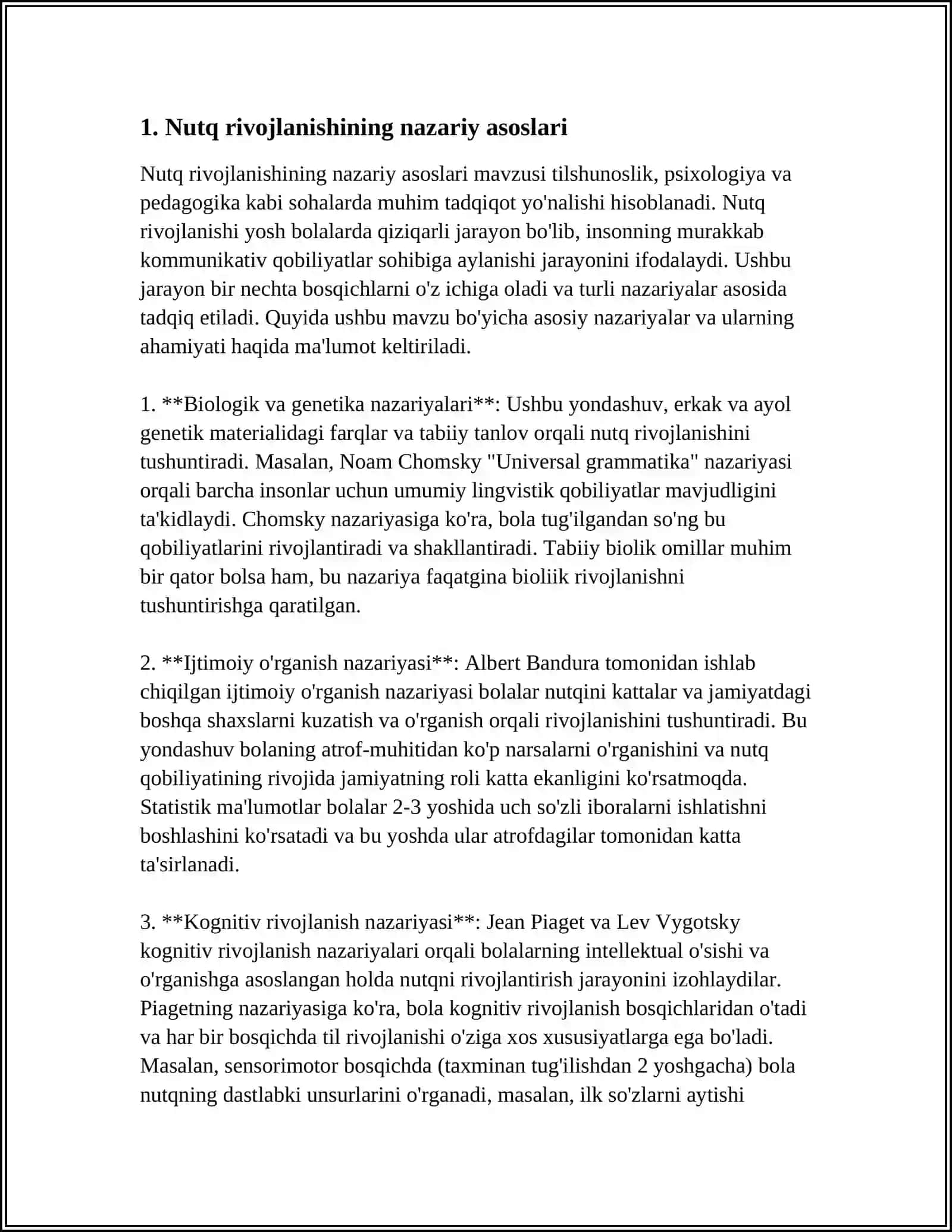 TA’LIM JARAYONIDA ALOHIDA YORDAMGA MUHTOJ BOLALAR NUTQINI RIVOJLANTIRISHNING NAZARIY-METODOLOGIK ASOSLARI 3