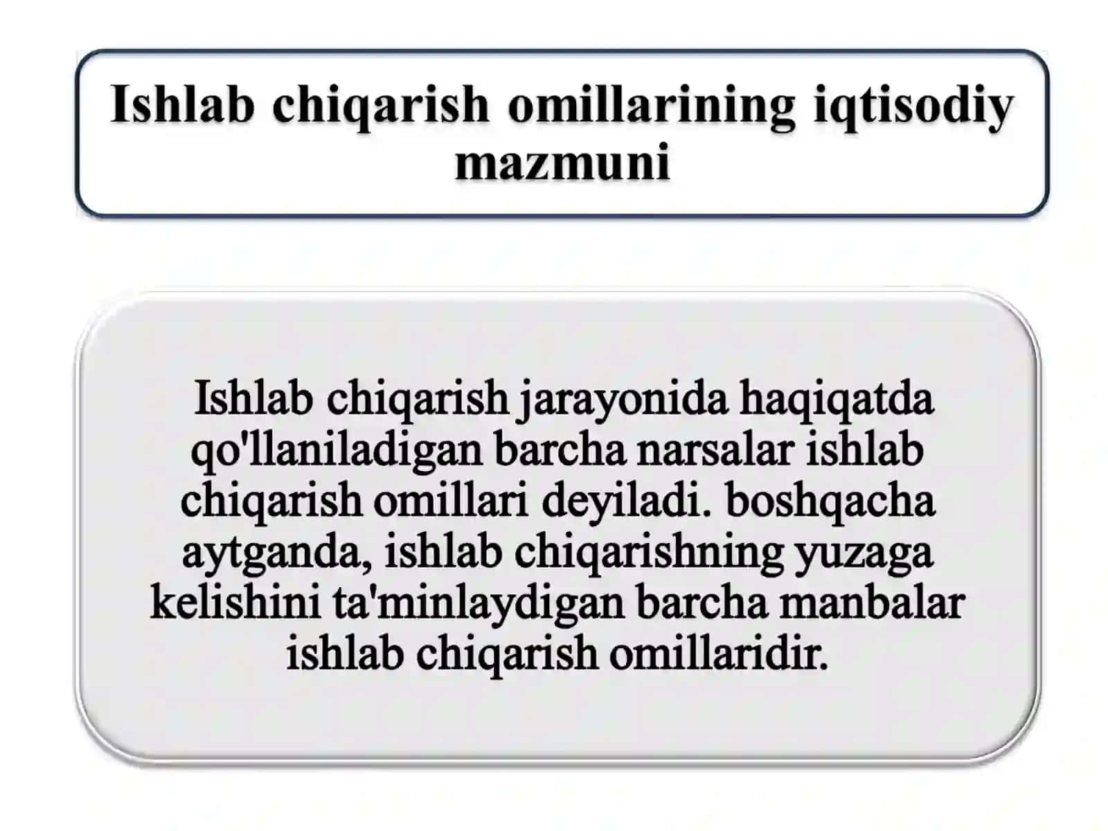 Ishlab chiqarish jarayoni va uning natijalari 3