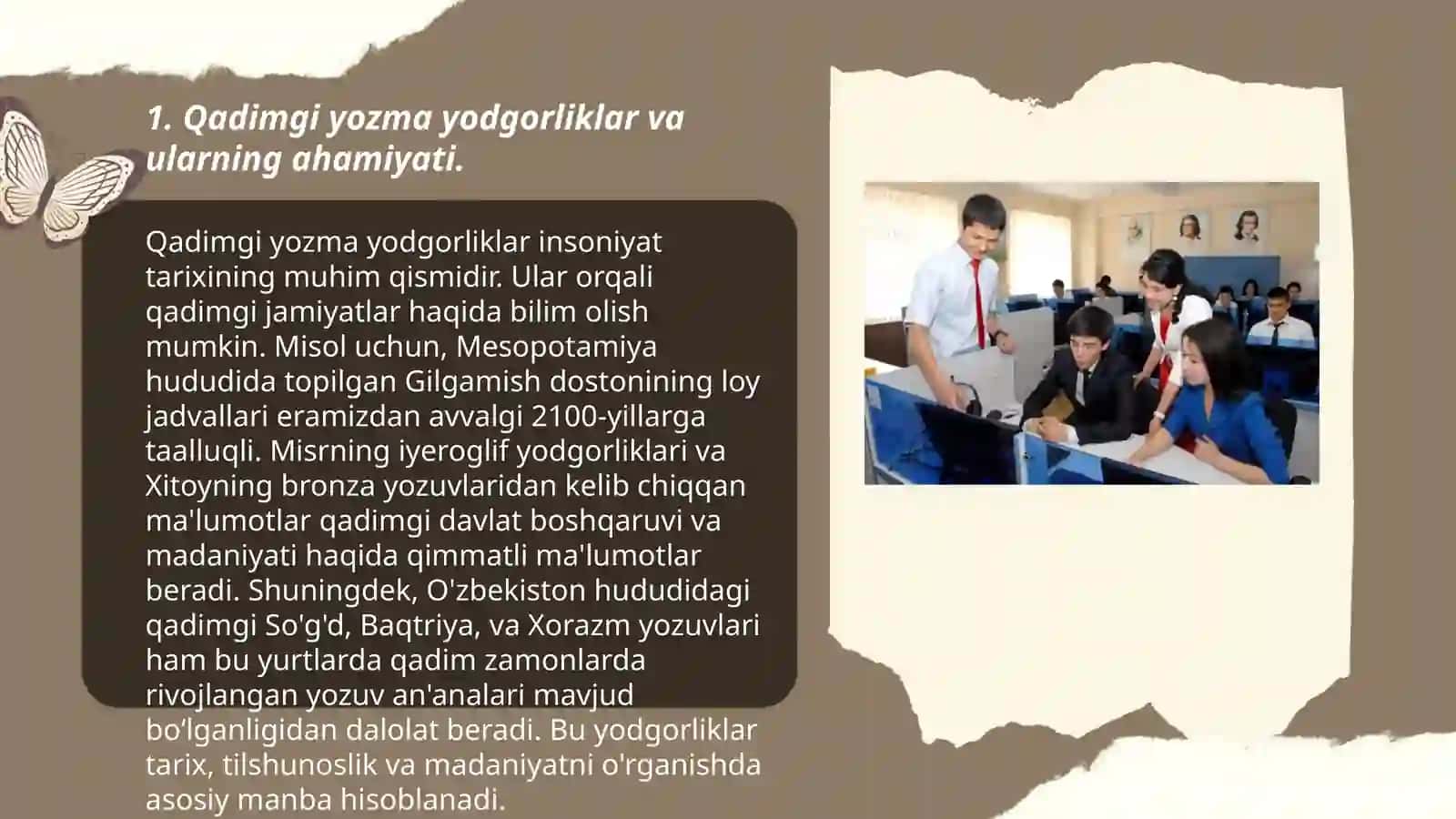 Eng qadimgi yozma yodgorliklarda ta'lim tarbiya masalasi 3