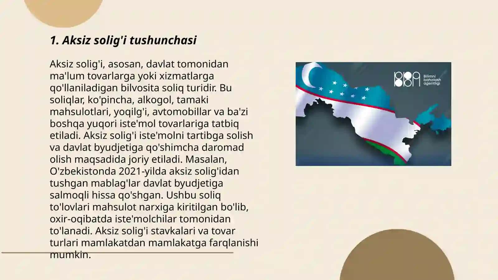 Aksiz solig'ini hisoblash va byudjetga to'lash tartibi 3