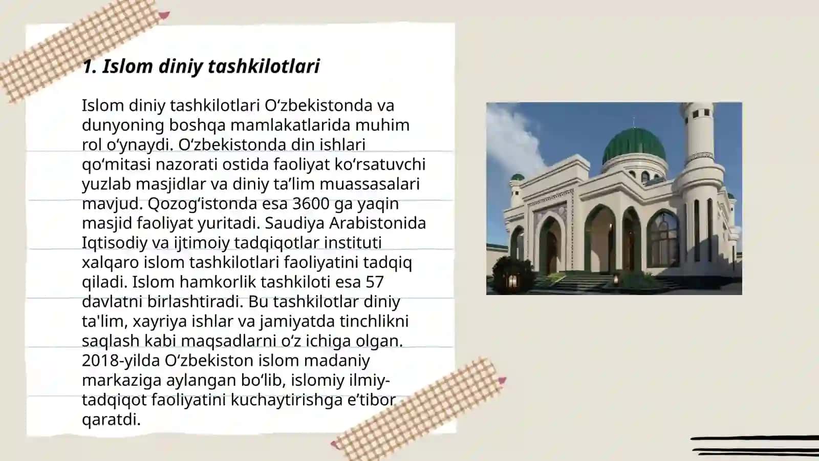 O‘zbekistonda faoliyat yurutuvchi diniy tashkilotlar. Konfessiyalar 3
