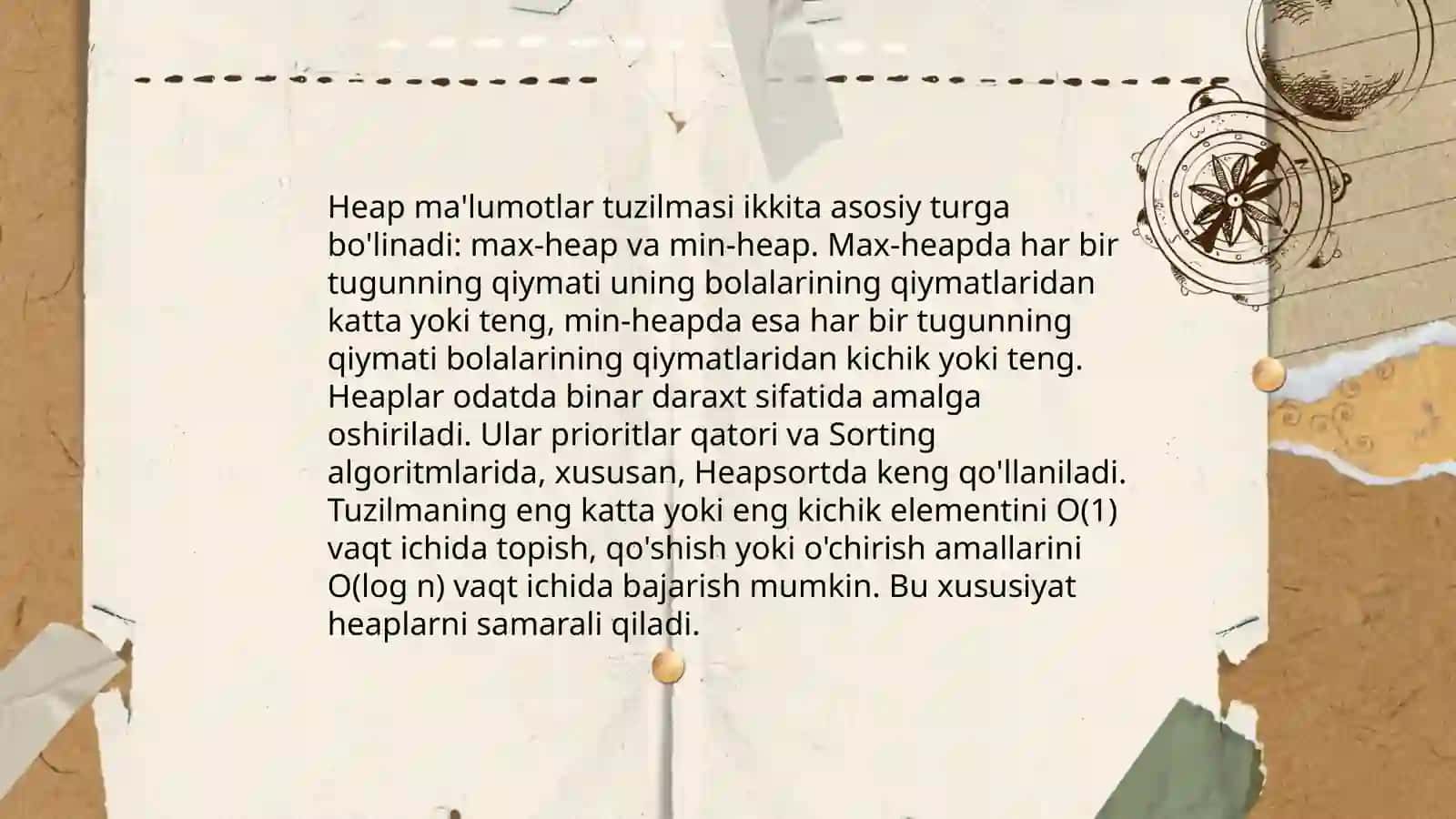 Heap ma'lumotlar tuzilmasi va uning metodlari bilan ishlash 3