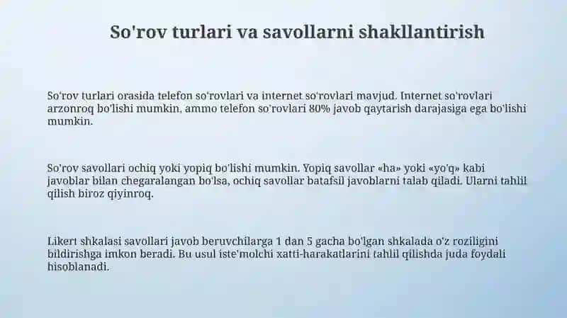 So'rovnoma orqali iqtisodiy ma'lumotlarni yig'ish usullari 3