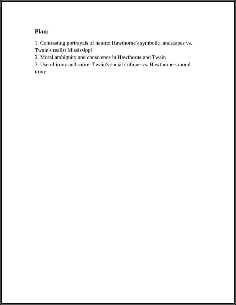 REFERAT: REALISM VS. ROMANTICISM: A COMPARATIVE STUDY OF HAWTHORNE AND TWAIN 3