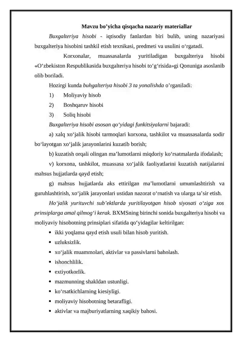 Buxgalteriya Hisobining Asosiy Tamoyillari 3