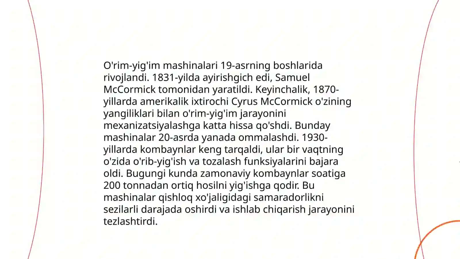 O'rim-yig'im mashinalari 3