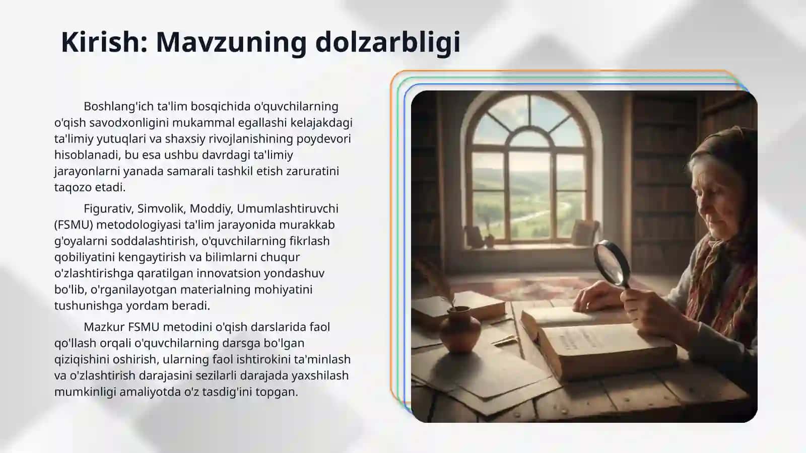 Oʻqish darslarida FSMU metodidan foydalanish 3