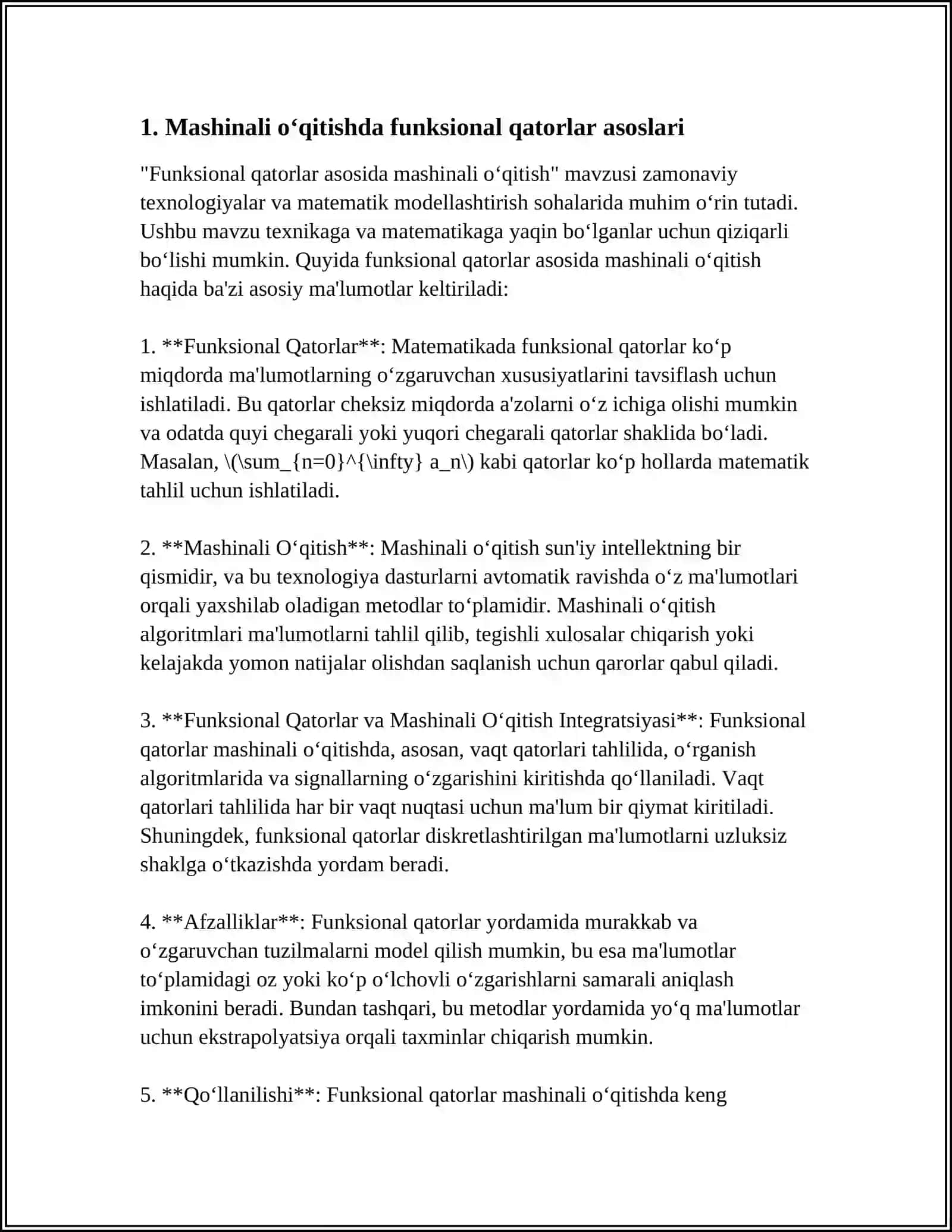 MASHINALI ÒQITISHDA FUNKSIONAL QATORLAR TATBIQLARI 3