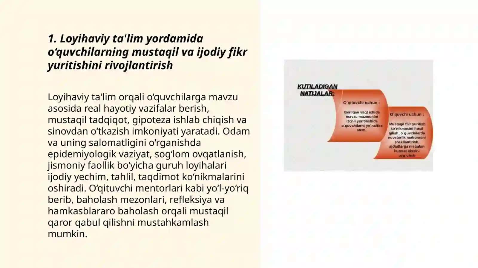 Loyihaviy ta'lim yordamida o‘quvchilarning mustaqil va ijodiy fikr yuritishini rivojlantirish 3