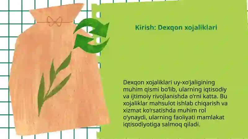 Dexqon xojaliklari uy-xo'jaligining tarkibiy qismi 3