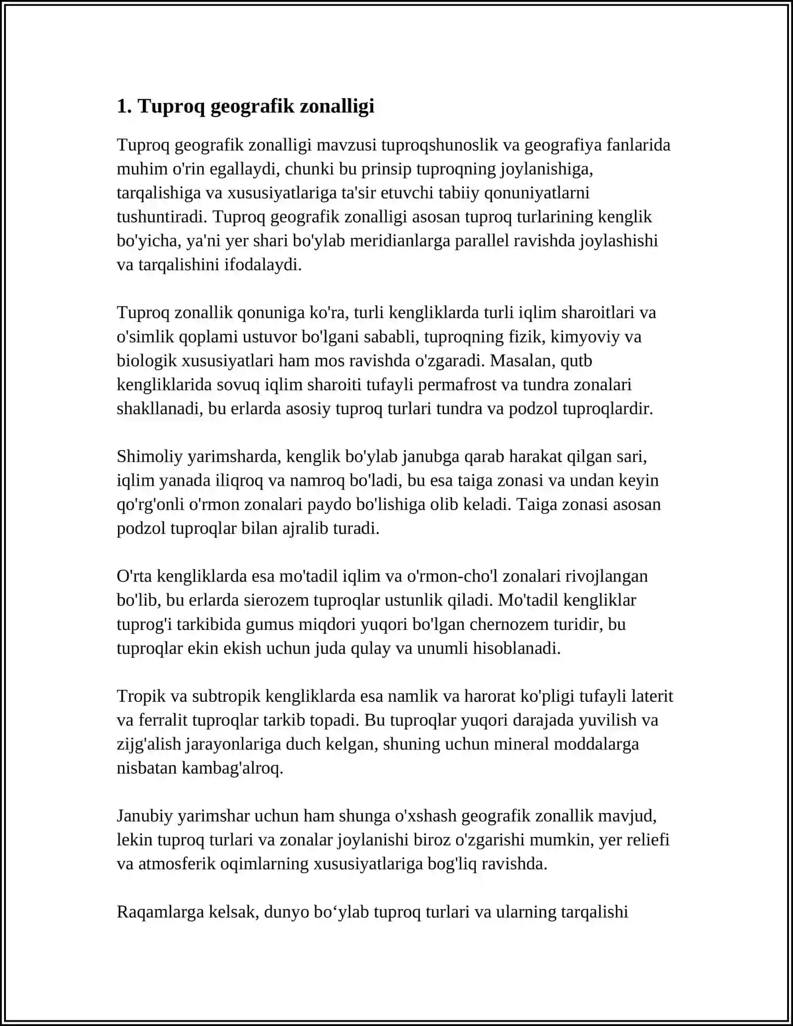 GEOGRAFIK ZONALIK QONUNYATI VA TUPRIQ GEOGRAFIK RAYONLASHTIRISH 3