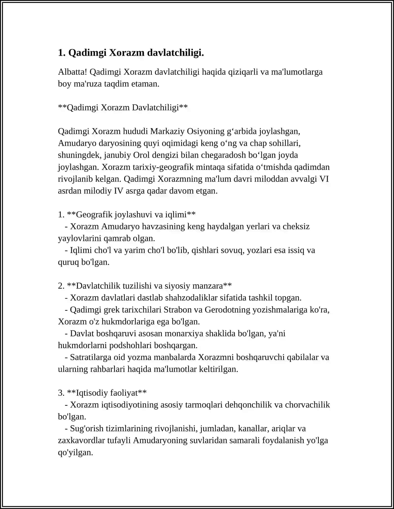 O'ZBEKISTON DAVLATCHILIGINING TARIXIY BOSQICHLARI (O'ZBEKISTON HUDUDIDAGI DAVLATLAR TO'G'RISIDA) 3