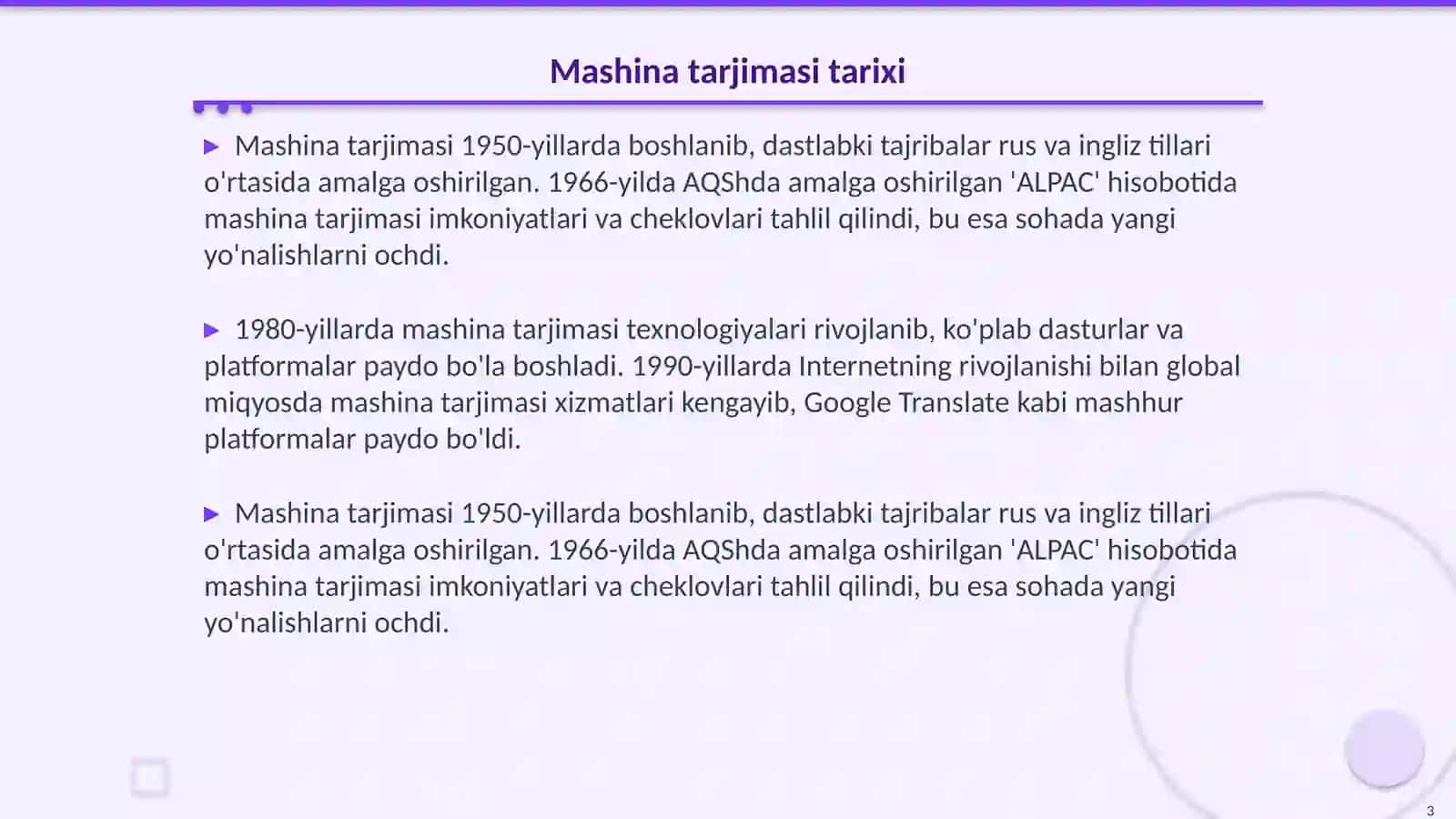 Mashina tarjimasi va axborotni olish 3