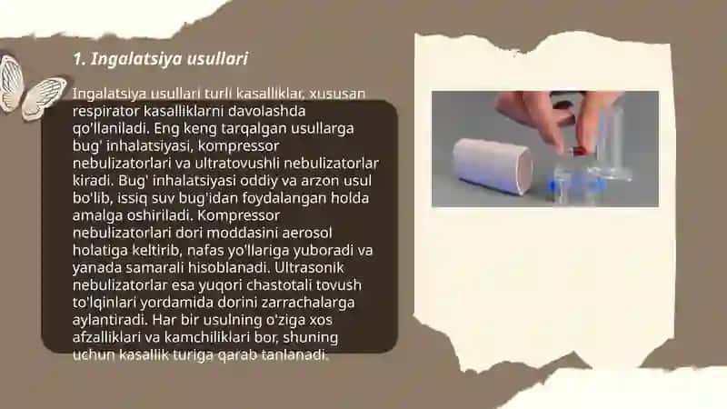 Ingalatsiya oʻtkazish ingalatsiya ajralmalarini soʻrib olish 3