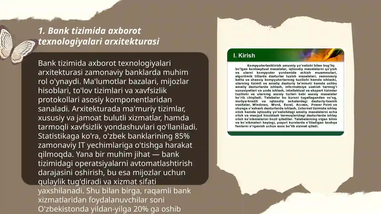 Bank tizimida axborot texnologiyalarining dasturiy ta'minoti 3