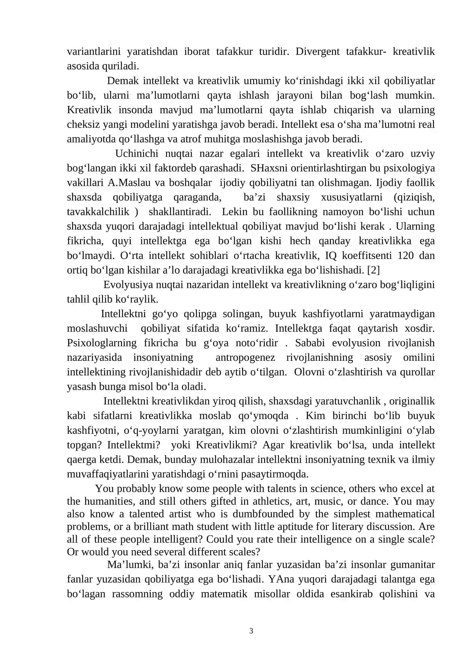 Intellekt va kreativlik 3