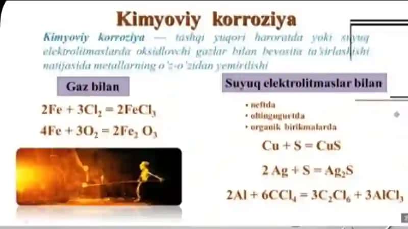 Metal korroziyasi va uni oldini olish. 3