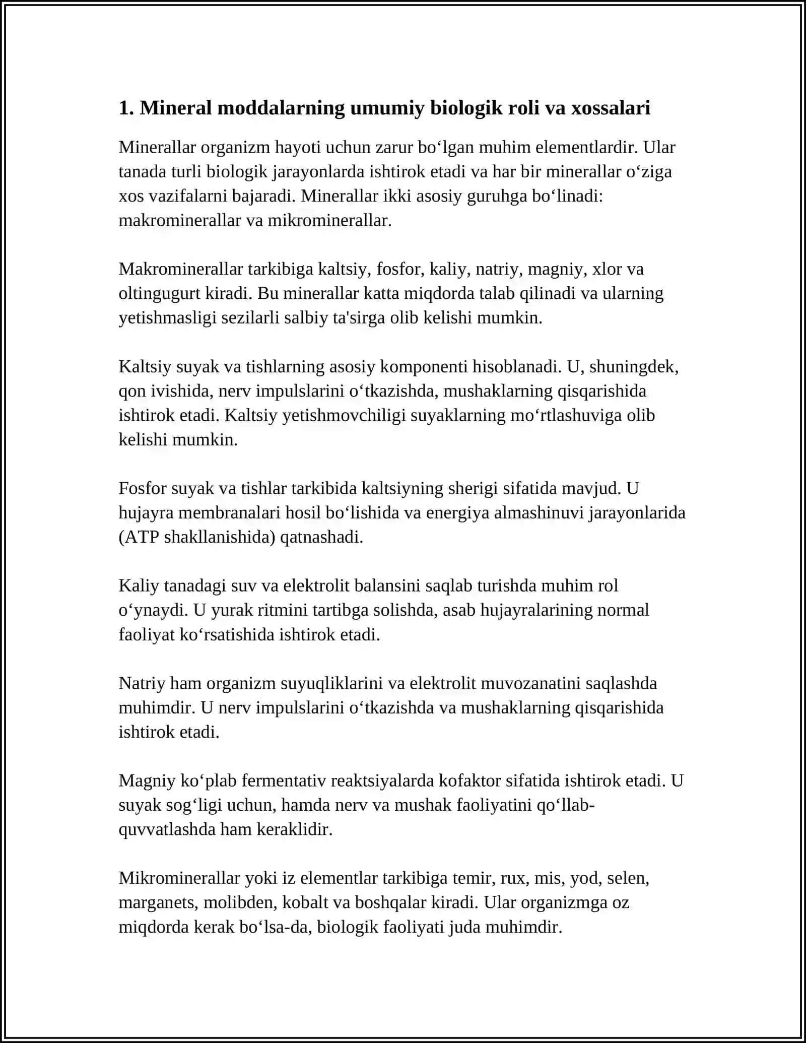 MINERAL MODDALAR VA VITAMINLARNING BIOLOGIK ROLI VA ULARNING XOSSALARI 3