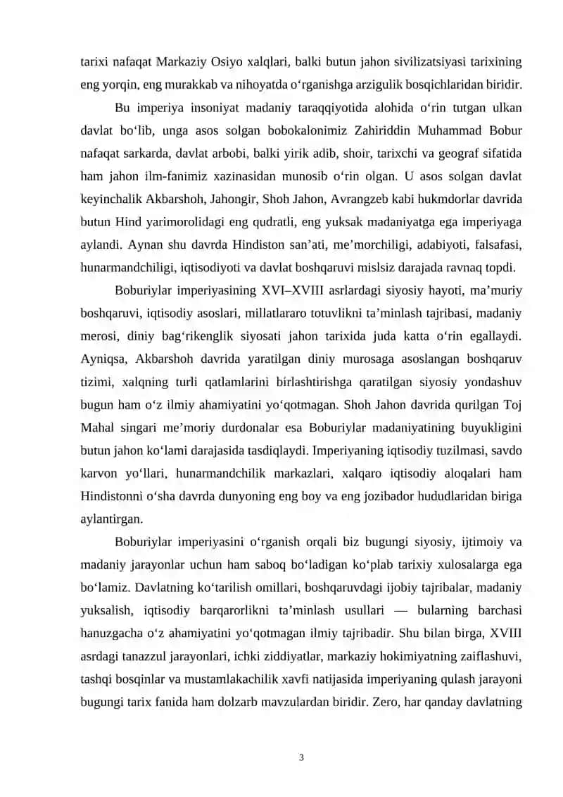XVI-XVIII asrlarda Hindistonda Boburiylar imperiyasi 3
