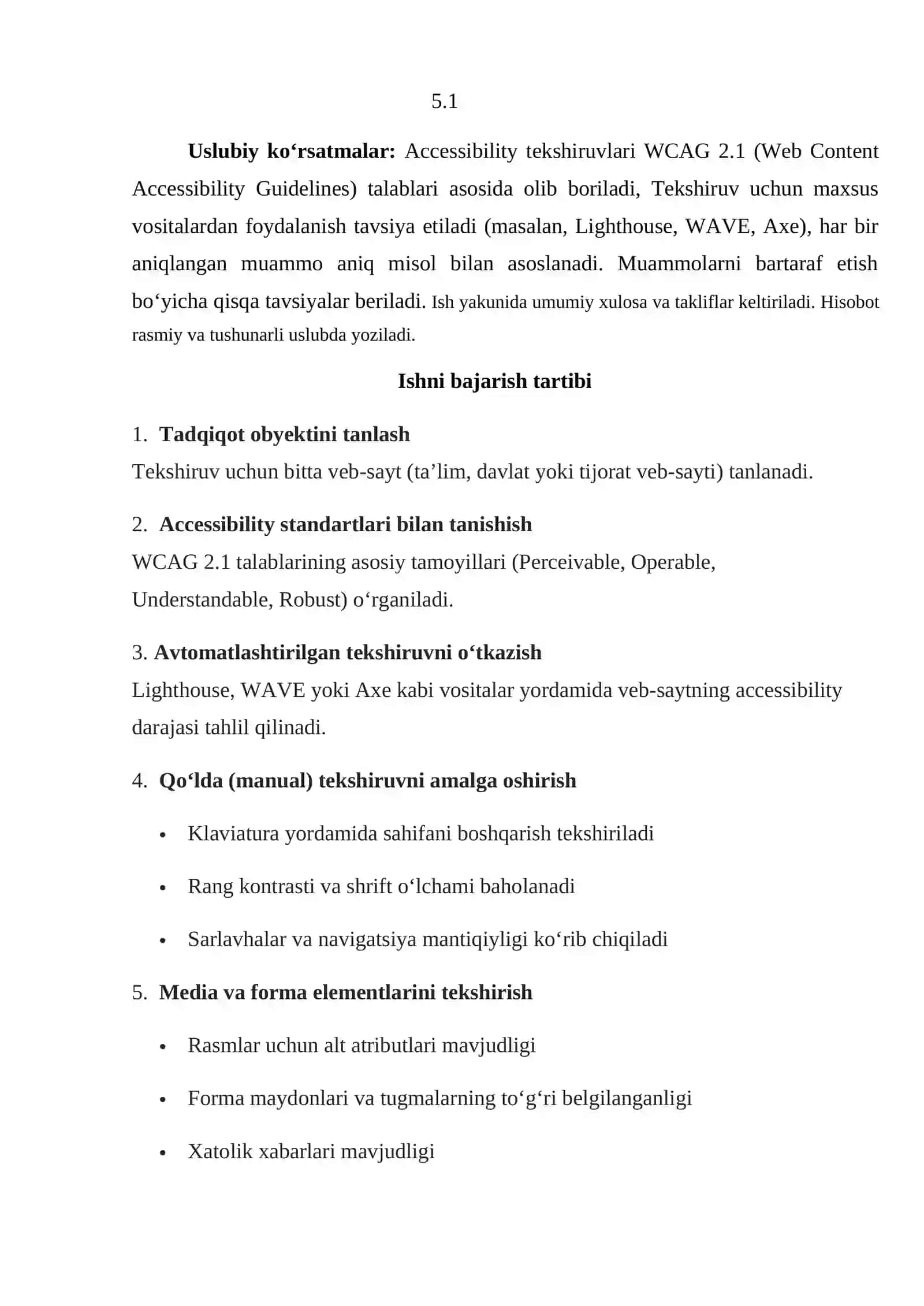 Amaliy ish. Veb-saytga kirish imkoniyatini tekshirish (Accessibility checks) 3