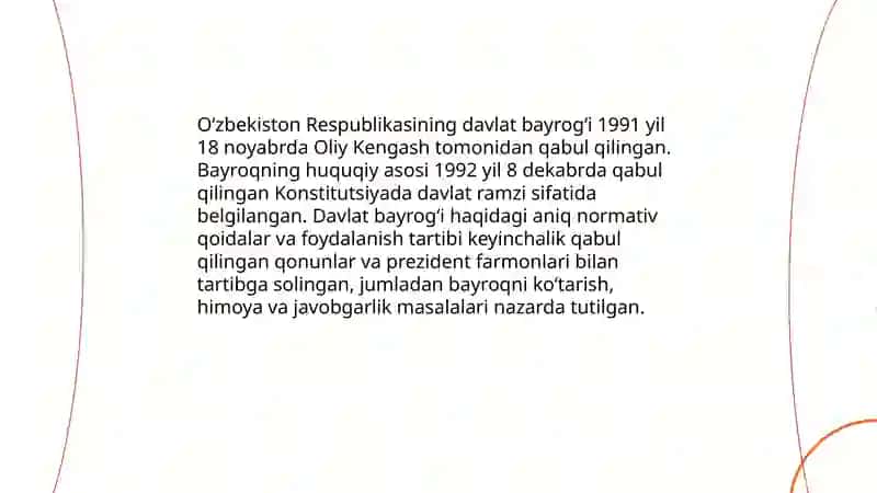 Oʻzbekiston Respublikasi davlat ramzlarining qabul qilinishi 3