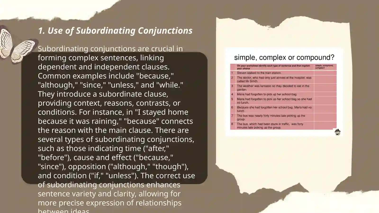 (Complex Sentence Construction) 3