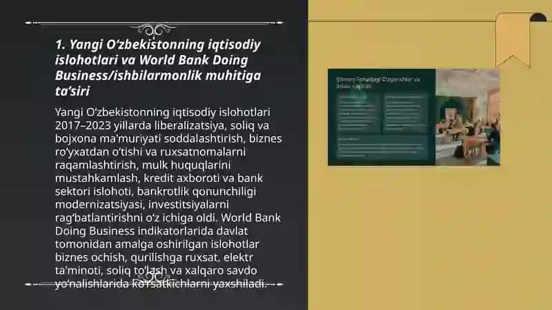 Yangi O‘zbekiston ojtimoiy - siyosiy iqtisodiy va madaniy hayotda ro‘y berayotgan o‘zgarishlarning xalqaro reyting va indekslarda aks etishi 3