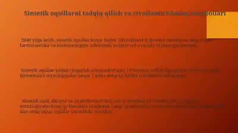 Sintetik oqsil moddalarini ishlab chiqarish 3